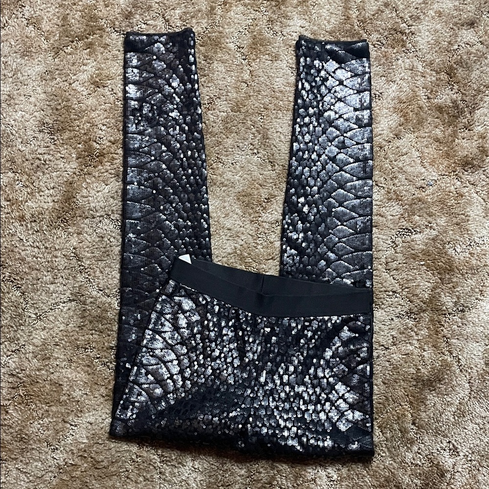 BCBG MAX AZRIA DENA SNAKE SEQUINED LEGGING‎ JGM2F678/M620A SZ Small